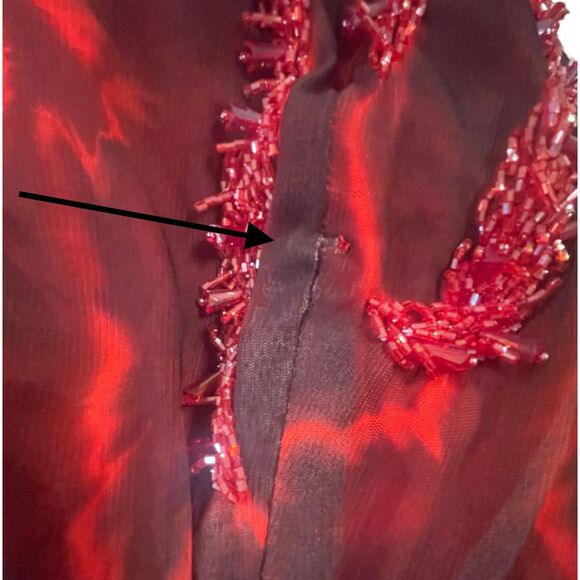 Onalaja Revolve Zusi Maxi Skirt Size Large Red Multi - Picture 8 of 10